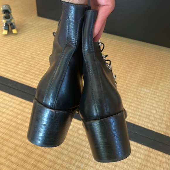 Freda Salvador Black Lace Up Boots - Picture 5 of 5
